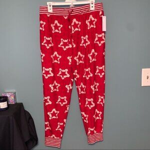 Jaclyn Intimates Red and White Star Sleep Pants Size XL